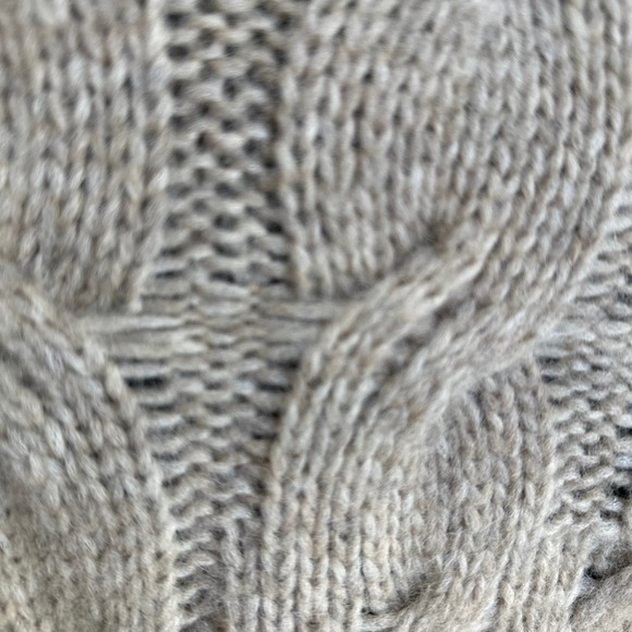 Free People Tan Distressed Alpaca Blend Sweater Sz S - Picture 6 of 9